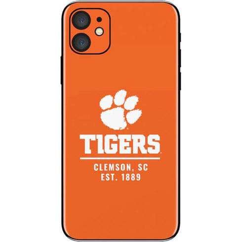Clemson University Tigers Est 1889 Orange iPhone 11 Skin